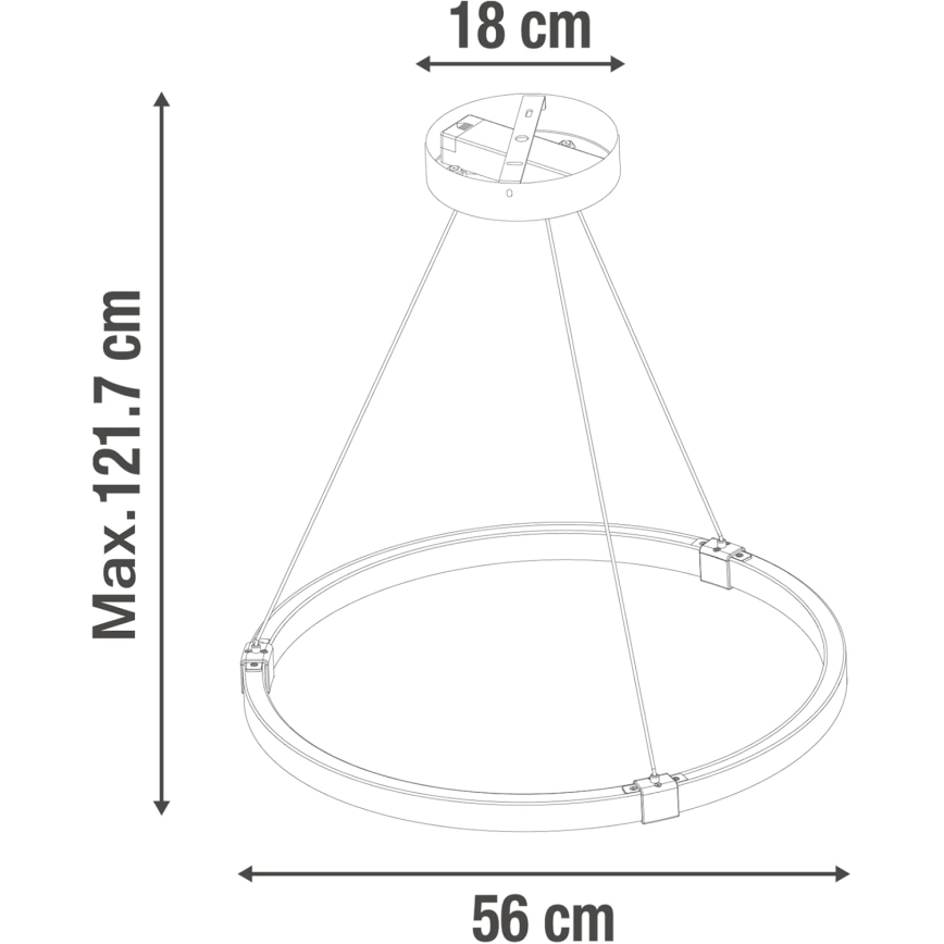 Світлодіодна підвісна люстра з регулюванням яскравості CASSINI LED/33W/230V 2700-6500K + пульт дистанційного керування