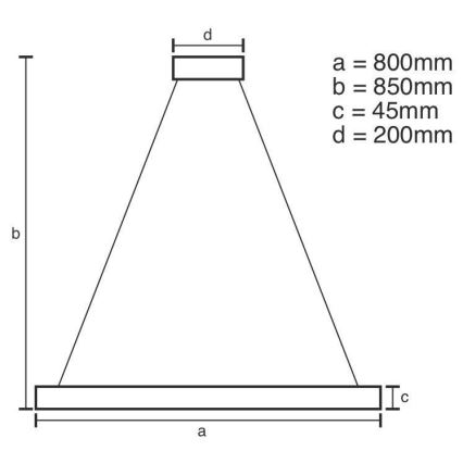 Світлодіодна підвісна люстра з регулюванням яскравості LED/100W/230V 3000-6500K діаметр 80 см + пульт дистанційного керування