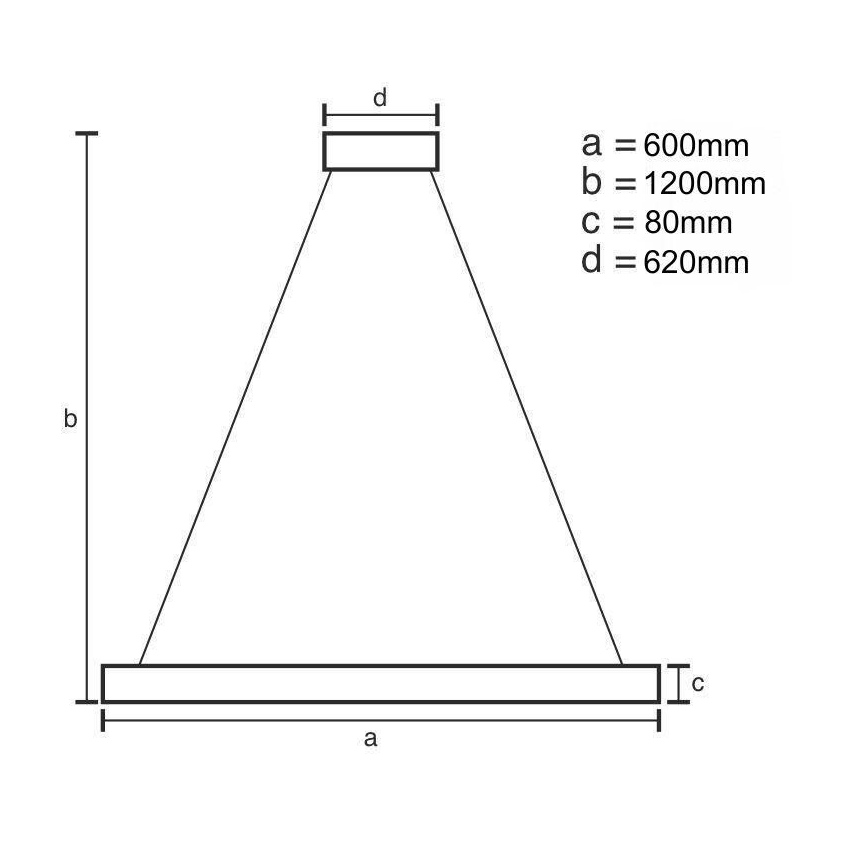 Світлодіодна підвісна люстра з регулюванням яскравості LED/100W/230V 3000-6500K + пульт дистанційного керування