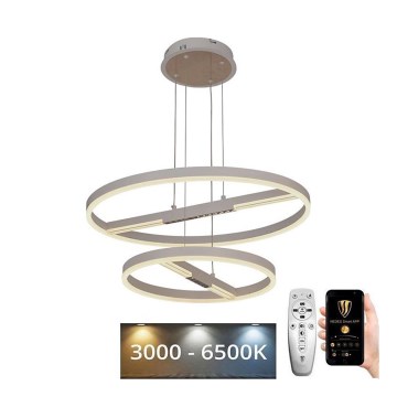 Світлодіодна підвісна люстра з регулюванням яскравості LED/100W/230V 3000-6500K + пульт дистанційного керування