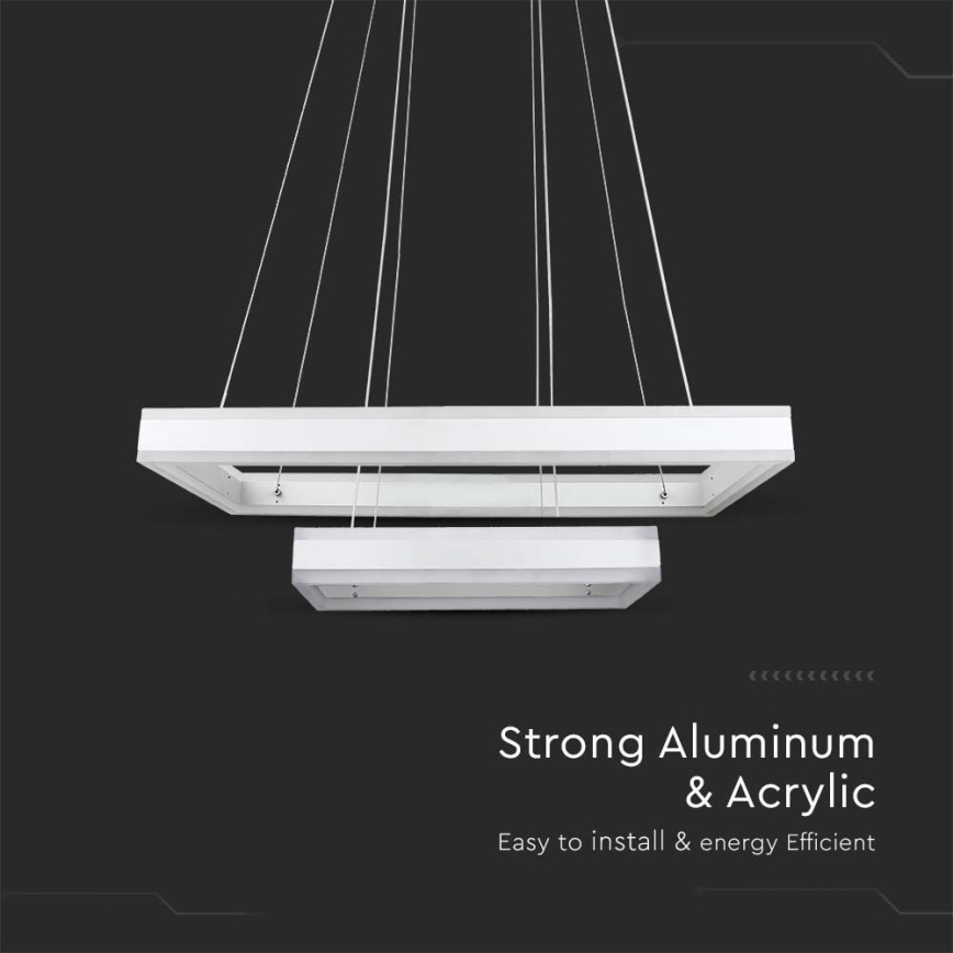 Світлодіодна підвісна люстра з регулюванням яскравості LED/113W/230V 3000K білий