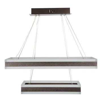 Світлодіодна підвісна люстра з регулюванням яскравості LED/113W/230V 3000K коричневий