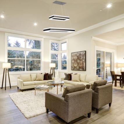 Світлодіодна підвісна люстра з регулюванням яскравості LED/113W/230V 3000K коричневий