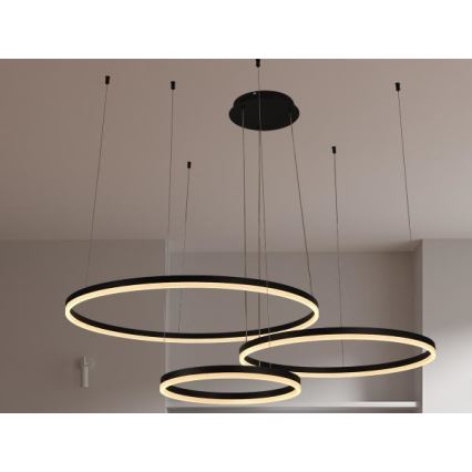 Світлодіодна підвісна люстра з регулюванням яскравості LED/125W/230V 3000-6500K + пульт дистанційного керування