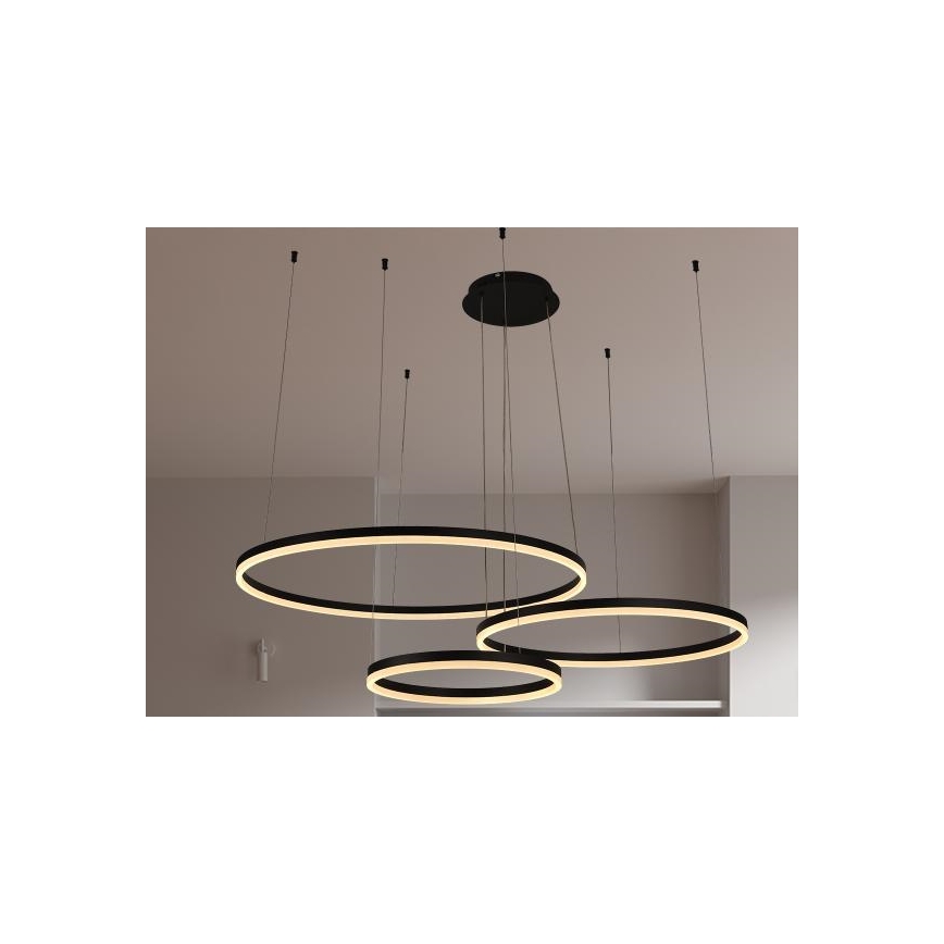 Світлодіодна підвісна люстра з регулюванням яскравості LED/125W/230V 3000-6500K + пульт дистанційного керування