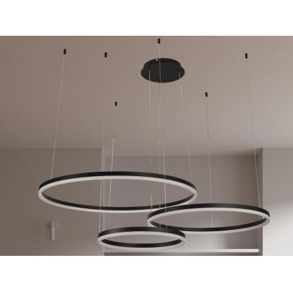 Світлодіодна підвісна люстра з регулюванням яскравості LED/125W/230V 3000-6500K + пульт дистанційного керування