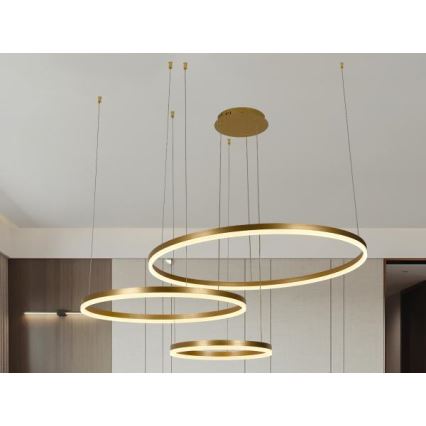 Світлодіодна підвісна люстра з регулюванням яскравості LED/125W/230V 3000-6500K + пульт дистанційного керування