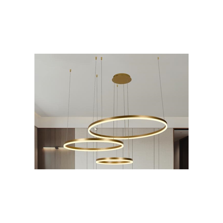 Світлодіодна підвісна люстра з регулюванням яскравості LED/125W/230V 3000-6500K + пульт дистанційного керування