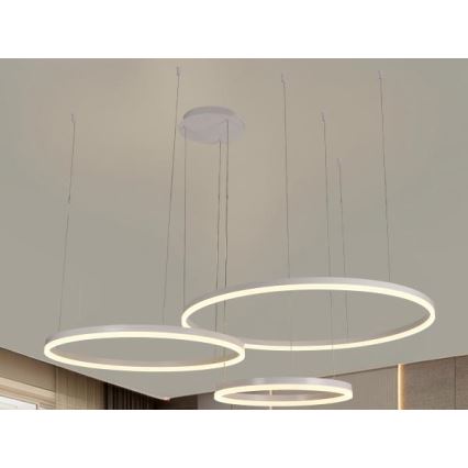 Світлодіодна підвісна люстра з регулюванням яскравості LED/125W/230V 3000-6500K + пульт дистанційного керування