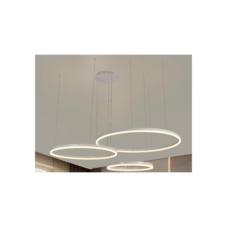 Світлодіодна підвісна люстра з регулюванням яскравості LED/125W/230V 3000-6500K + пульт дистанційного керування