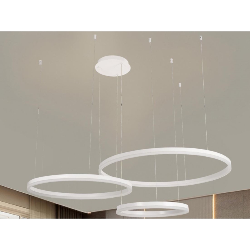 Світлодіодна підвісна люстра з регулюванням яскравості LED/125W/230V 3000-6500K + пульт дистанційного керування