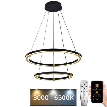 Світлодіодна підвісна люстра з регулюванням яскравості LED/130W/230V 3000-6500K + пульт дистанційного керування