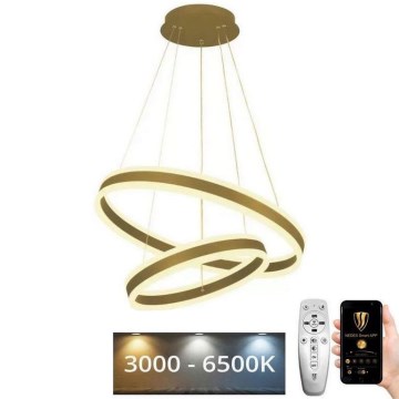 Світлодіодна підвісна люстра з регулюванням яскравості LED/135W/230V 3000-6500K + пульт дистанційного керування