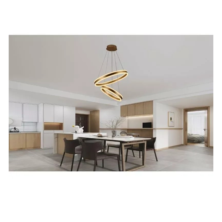 Світлодіодна підвісна люстра з регулюванням яскравості LED/135W/230V 3000-6500K + пульт дистанційного керування