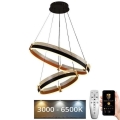 Світлодіодна підвісна люстра з регулюванням яскравості LED/140W/230V 3000-6500K + пульт дистанційного керування