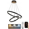 Світлодіодна підвісна люстра з регулюванням яскравості LED/140W/230V 3000-6500K + пульт дистанційного керування