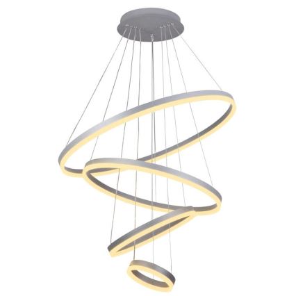 Світлодіодна підвісна люстра з регулюванням яскравості LED/165W/230V 3000-6500K діаметр 80 см + пульт дистанційного керування