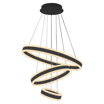 Світлодіодна підвісна люстра з регулюванням яскравості LED/165W/230V 3000-6500K діаметр 60 см + пульт дистанційного керування