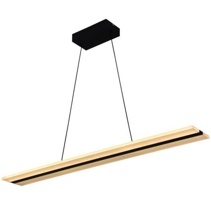 Світлодіодна підвісна люстра з регулюванням яскравості LED/40W/230V 3000-6500K чорний + пульт дистанційного керування