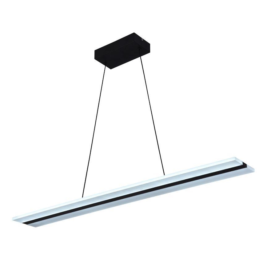 Світлодіодна підвісна люстра з регулюванням яскравості LED/40W/230V 3000-6500K чорний + пульт дистанційного керування