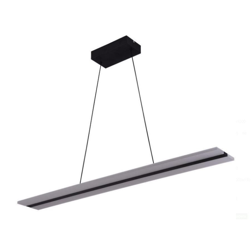 Світлодіодна підвісна люстра з регулюванням яскравості LED/40W/230V 3000-6500K чорний + пульт дистанційного керування