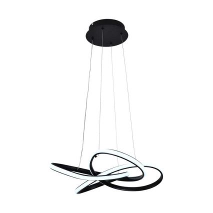 Світлодіодна підвісна люстра з регулюванням яскравості LED/40W/230V 3000-6500K діаметр 48 см чорний + пульт дистанційного керування