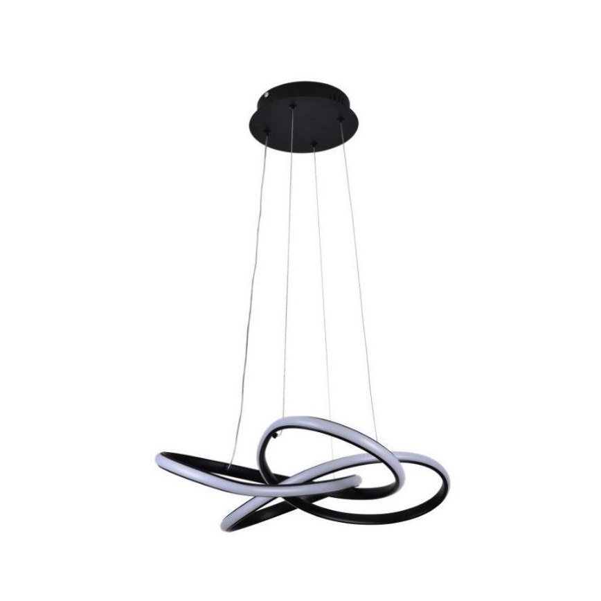Світлодіодна підвісна люстра з регулюванням яскравості LED/40W/230V 3000-6500K діаметр 48 см чорний + пульт дистанційного керування