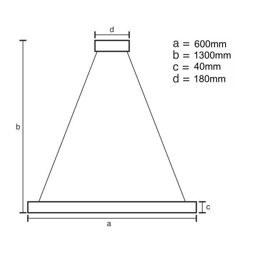 Світлодіодна підвісна люстра з регулюванням яскравості LED/40W/230V 3000-6500K золотий + пульт дистанційного керування