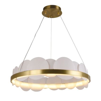 Світлодіодна підвісна люстра з регулюванням яскравості LED/40W/230V 3000-6500K золотий + пульт дистанційного керування