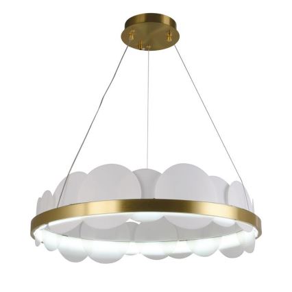 Світлодіодна підвісна люстра з регулюванням яскравості LED/40W/230V 3000-6500K золотий + пульт дистанційного керування