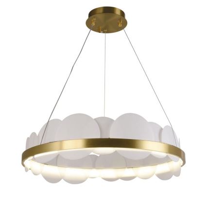 Світлодіодна підвісна люстра з регулюванням яскравості LED/40W/230V 3000-6500K золотий + пульт дистанційного керування