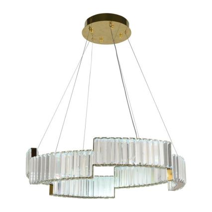 LED з регулюванням яскравості кришталева люстра підвісна LED/40W/230V 3000-6500K золотий + пульт дистанційного керування