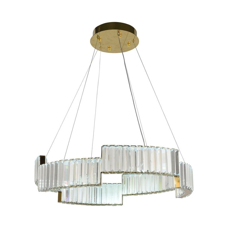 LED з регулюванням яскравості кришталева люстра підвісна LED/40W/230V 3000-6500K золотий + пульт дистанційного керування