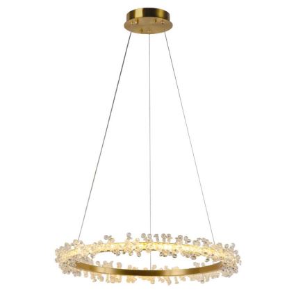 LED з регулюванням яскравості кришталева люстра підвісна LED/40W/230V 3000-6500K золотий + пульт дистанційного керування