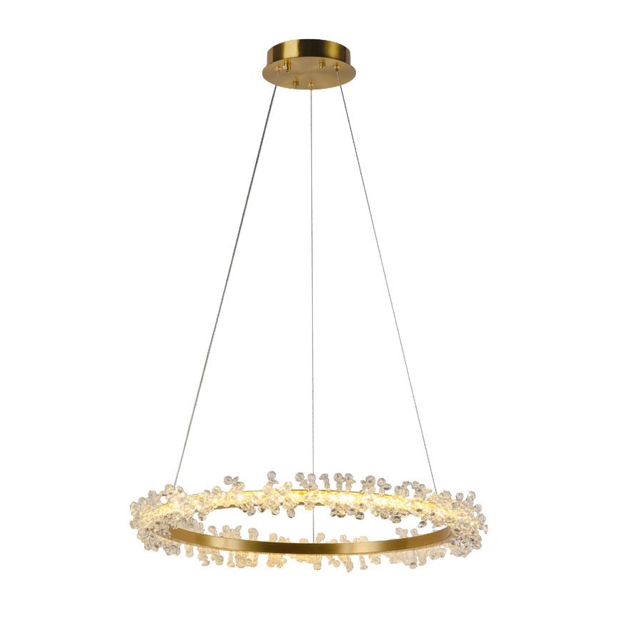 LED з регулюванням яскравості кришталева люстра підвісна LED/40W/230V 3000-6500K золотий + пульт дистанційного керування