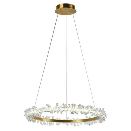 LED з регулюванням яскравості кришталева люстра підвісна LED/40W/230V 3000-6500K золотий + пульт дистанційного керування