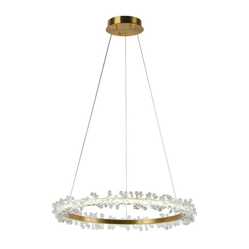 LED з регулюванням яскравості кришталева люстра підвісна LED/40W/230V 3000-6500K золотий + пульт дистанційного керування