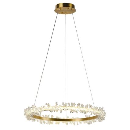 LED з регулюванням яскравості кришталева люстра підвісна LED/40W/230V 3000-6500K золотий + пульт дистанційного керування