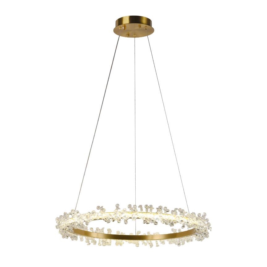 LED з регулюванням яскравості кришталева люстра підвісна LED/40W/230V 3000-6500K золотий + пульт дистанційного керування