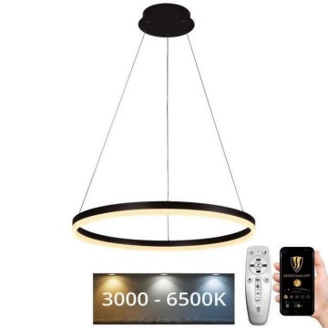 Світлодіодна підвісна люстра з регулюванням яскравості LED/42W/230V 3000-6500K діаметр 60 см + пульт дистанційного керування