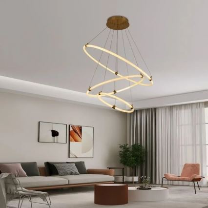 Світлодіодна підвісна люстра з регулюванням яскравості LED/45W/230V 3000-6500K + пульт дистанційного керування
