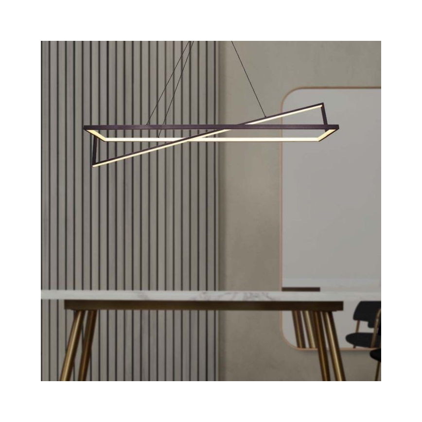 Світлодіодна підвісна люстра з регулюванням яскравості LED/45W/230V 3000K 114 см чорний