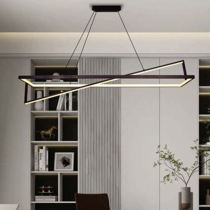 Світлодіодна підвісна люстра з регулюванням яскравості LED/45W/230V 3000K 114 см чорний