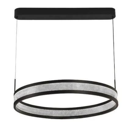 Світлодіодна підвісна люстра з регулюванням яскравості LED/45W/230V 3000-6500K діаметр 60 см чорний + пульт дистанційного керування