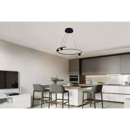Світлодіодна підвісна люстра з регулюванням яскравості LED/50W/230V 3000-6500K + пульт дистанційного керування