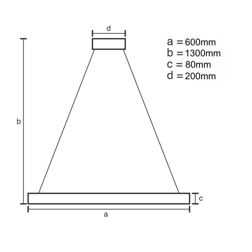 Світлодіодна підвісна люстра з регулюванням яскравості LED/50W/230V 3000-6500K + пульт дистанційного керування