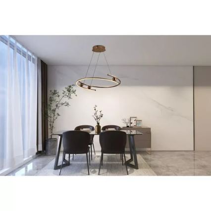 Світлодіодна підвісна люстра з регулюванням яскравості LED/50W/230V 3000-6500K + пульт дистанційного керування