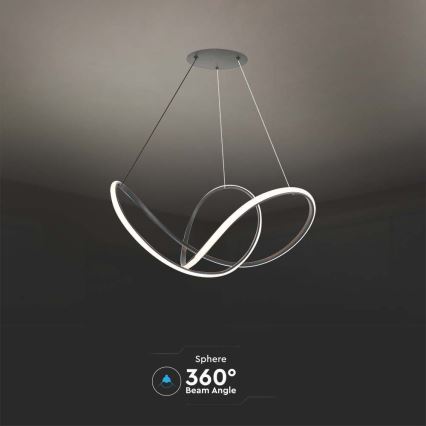 Світлодіодна підвісна люстра з регулюванням яскравості LED/50W/230V 3000K чорний
