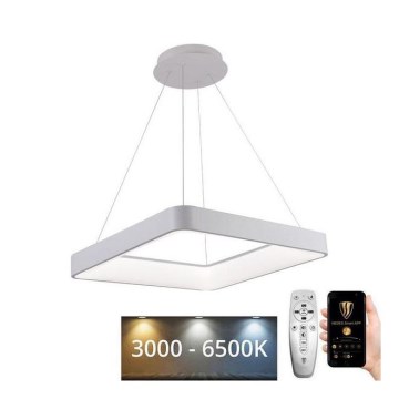 Світлодіодна підвісна люстра з регулюванням яскравості LED/55W/230V 3000-6500K білий + пульт дистанційного керування