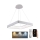 Світлодіодна підвісна люстра з регулюванням яскравості LED/55W/230V 3000-6500K білий + пульт дистанційного керування